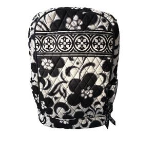 Vera Bradley Quilted Night and Day Black and White Laptop Backpack.